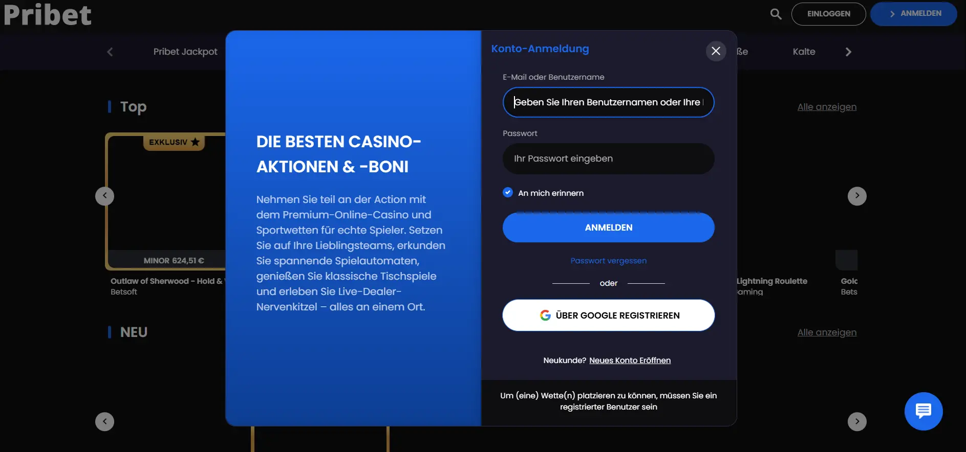 Pribet Casino – Angebot, Funktionen und wichtige Informationen image 2